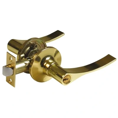 Image de AMIG Ensemble de poignées d&#039;entrée Gauche avec Loqueteau Rosace pour portes Poignée idéale en bois Zamak Doré 60/70 mm