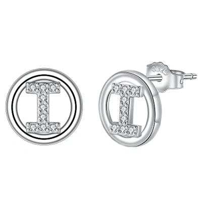 Image de J.MUN Lettre initiale A Z boucles d&#039;oreilles pour fille enfant femmes Argent Sterling 934 d&#039;oreilles, Cadeaux de bijoux initiaux personnalisés maman épouse sœur