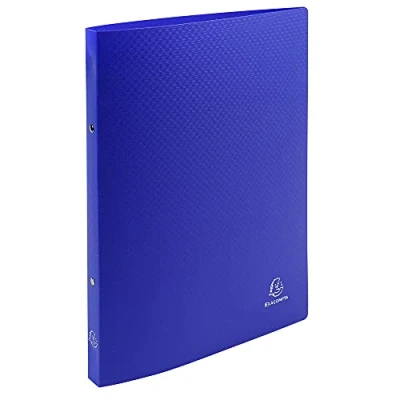 Image de Exacompta réf. 54162SE Lot de 5 classeurs souples OPAK 2 anneaux ronds diamètre 15 mm Dos 20 Dimensions extérieures : 32 x 25 cm Format à classer A4 Coloris bleu foncé