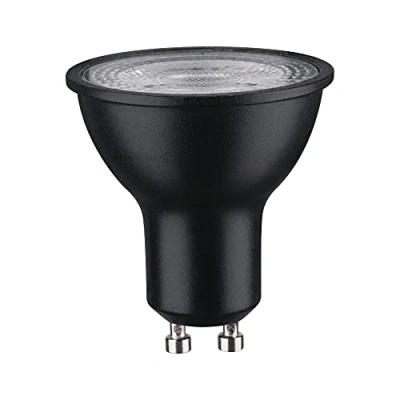 Image de Paulmann 28754 Lampe LED réflecteur RAL9004 7 watts gradable Ampoule Noir mat Lumière efficace Blanc neutre 4000 K GU10