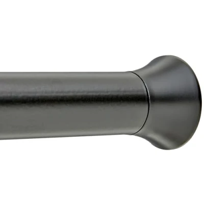 Image de Amazon Basics Tringle à rideau de douche sans perçage, 198 274 cm, Noir