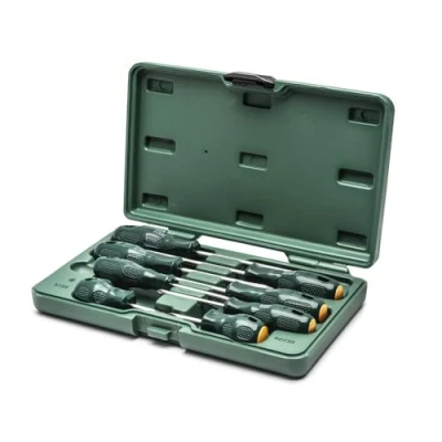 Image de SATA 09306 Kit de tournevis 8 SL5 х 75, SL6 38, 100, 150 Cassette en plastique