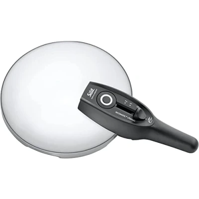 Image de gs1 data protected company 4004633000006 Silit Sicomatic Classic Couvercle de rechange pour autocuiseur 2,5 l, 18 cm, poignée en plastique, 3 niveaux cuisson, réglage du niveau cuisson à une