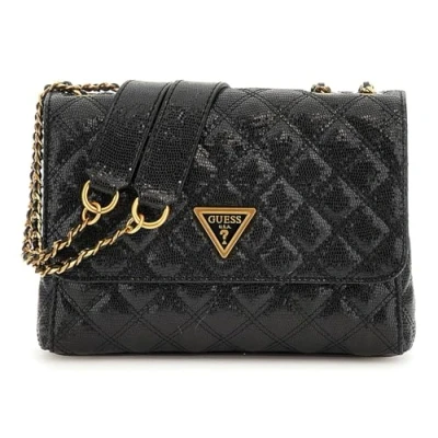 Image de Sac à épaule GUESS Giully 2 Compartment Convertible Flap Noir 100% polyester 640 g