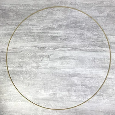 Image de Lealoo Grand Cercle XXL métallique doré Ancien, diam. 90 cm pour Abat Jour, Anneau epoxy Or Attrape rêves