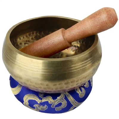 Image de Vivezen Kit de bol chantant tibétain méditation avec coussin et maillet Diam 10 cm Plusieurs coloris