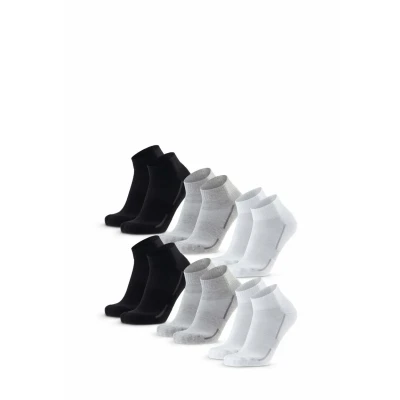 Image de Danish Endurance Quarter 6PACK Chaussettes de sport, Taille: 39 42, Black grey white