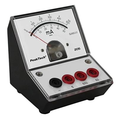 Image de Peak Tech P 20504 Compteur d&#039;énergie/ampèremètre analogique/compteur avec miroir Graduation 0... 50 mA/500 mA/5 A DC