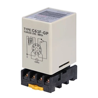 Image de Relais de Contrôle Niveau d&#039;Eau Commutateur Liquide sans Flotteur AC220V 50 / 60HZ avec la Base C61F GP