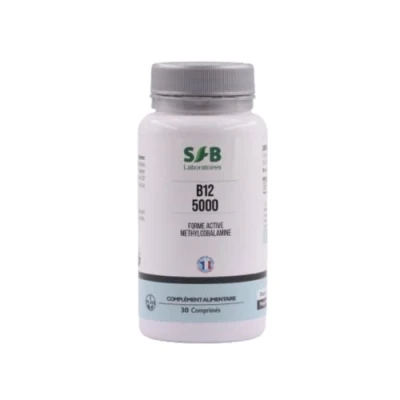 Image de SFB Laboratoires Vitamine B12 5000 Methylcobalamine Renforce le Système Nerveux Améliore la Santé Mentale Régule Métabolisme Immunitaire 30 comprimés