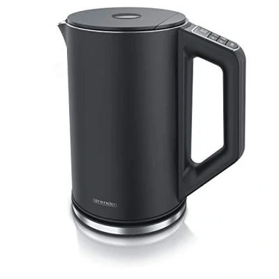Image de Arendo Bouilloire Électrique en Acier Inoxydable, Ébullition Rapide, Sélection de la Température 40 à 100 , ou 4 Températures Prédéfinis, Modell ELEGANT, 1,5L 2200W, Sans BPA, Noir