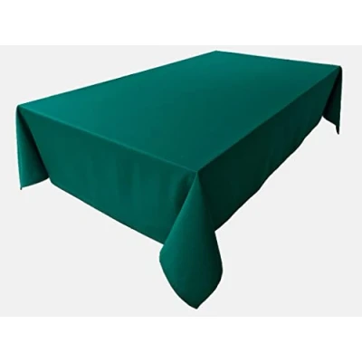 Image de Lemos Home Nappe de Table qualité supérieure 100% Coton Collection Konzept, Couleur et Taille au Choix (Nappe Ovale 150 x 220 cm, Vert Sapin)