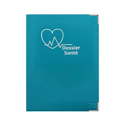 Image de Color pop® Etui santé (Bleu Canard) Fabrication française Ordonnances/Carte vitale/Carte mutuelle/Feuilles maladie 15,8 x 11,7 0,4 cm