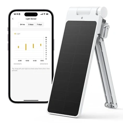Image de SwitchBot Panneau Solaire pour Curtain 3 Performances Améliorées, Facile à utiliser, Supporte la Charge en Faible Luminosité, Chargeur Intelligent, Alimentation Ininterrompue