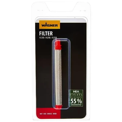 Image de WAGNER Filtre XS S pour Systèmes de pulvérisation Airless Control Pro 250 M/250R/350M/350R, 2 pièces, rouge