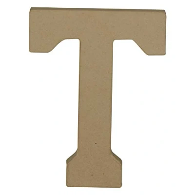 Image de Décopatch AC871C Un support en papier brun mâché 15,4x2,5x20 cm, Lettre majuscule T