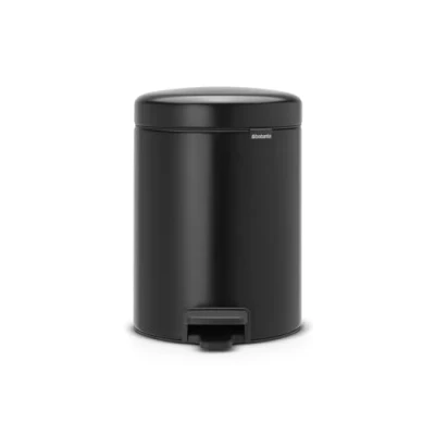 Image de Brabantia 112928 New Icon Poubelle à Pédale Acier Inoxydable Noir 20,6 x 26,6 29,2 cm 5 L