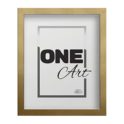 Image de aFFa frames, Hekla, Cadre photo MDF, Facile à nettoyer, Rectangle, Avec façade en verre acrylique, Or, 40x60 cm