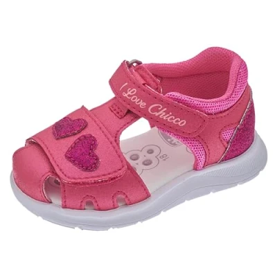 Image de Chicco Sandales à Double Velcro Fuchsia, Confortables, Légères, Flexibles et Transpirantes Fille, Fuchsia (5), 25 EU, Conçu en Italie