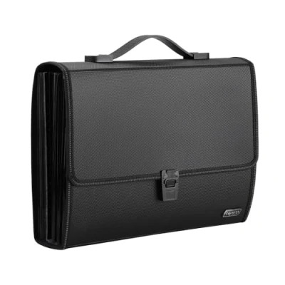 Image de Trieur Document A4 Extensible Accordéon Documents Organiseur 26 Compartiments Portable Valisette Accordeon Grand Dossier avec Poignée pour lBureau école famille Noir