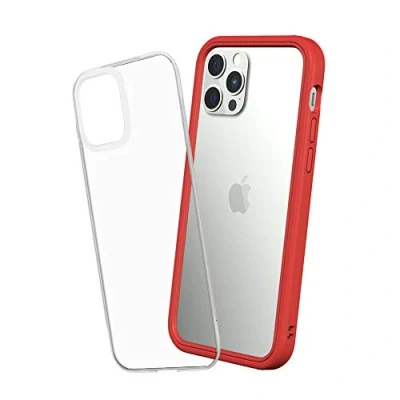 Image de RhinoShield Coque Compatible avec [iPhone 12/12 Pro] Mod NX Protection Fine Personnalisable Technologie d&#039;absorption des Chocs [sans BPA] Rouge