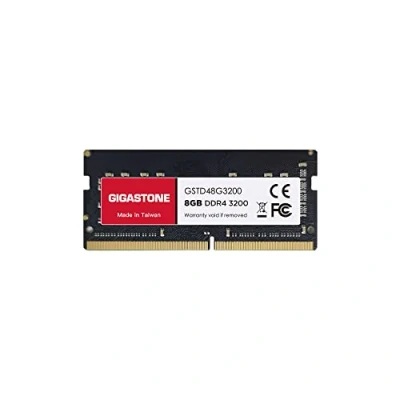 Image de 【DDR4 RAM】 GIGASTONE 8Go DDR4 3200MHz(2933MHz Or 2666MHz) PC4 25600(PC4 23400/21300) CL22 1.2V SODIMM 260pin UnbuffeRouge Non ECC Mémoire Haute Performance Mise à Niveau pour Portable