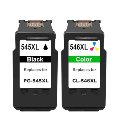 Image de SHUOLEI 545XL 546XL Encre Compatible avec Canon PG CL Cartouche d&#039;encre Multipack pour Pixma MX495 TR4550 TR4551 TS3150 TS3151 MG2450 MG2500 MG2950 MG2550S MG2555S(1 Noir, 1 Tri Couleur)