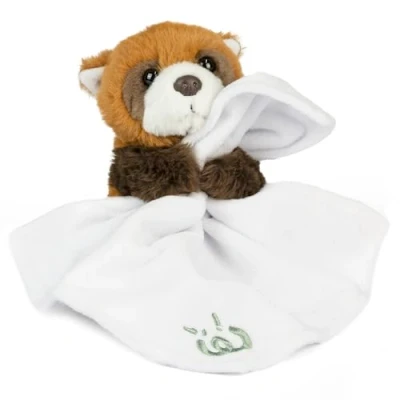 Image de Living Nature Baby Red Panda Stuffed Animal Plush Toy Inclut Une Couverture de la Jungle Doux et Moelleux Cadeau en Peluche pour Nouveau nés Bébés Naturli Écologique