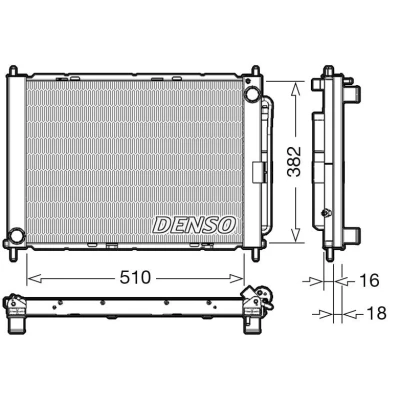 Image de DENSO DRM23104 Module de refroidissement avec déshydrateur 3188 RENAULT: TWINGO 2