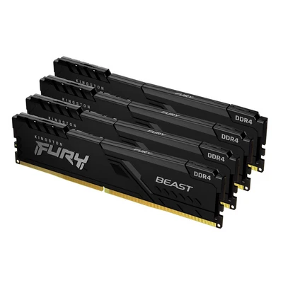 Image de Kingston Technology FURY 32Go 3600MT/s DDR4 CL17 DIMM (Kit de 4) Beast Black Neuf