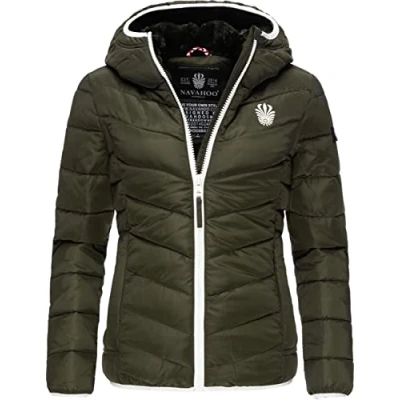 Image de Navahoo Elva veste matelassée d`hiver pour dame avec capuche Olive XXL