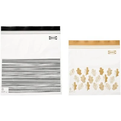 Image de ISTAD 50 Sacs Refermable/Reutilisable Taille Moyen 25 De 2,5 l et 1,2 Gris