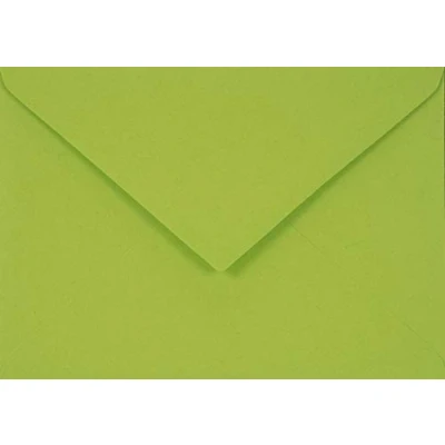 Image de Netuno 25 enveloppes vertes claires C6 114x162mm 115g Sirio Color Lime décoratives élégantes rabat pointu colorées pour mariage anniversaire baptême invitations cartes de voeux