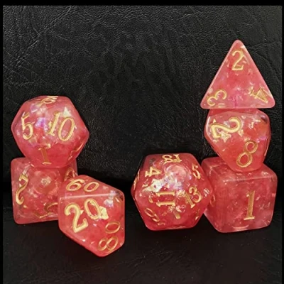 Image de Bescon Dense Core Polyhedral Dice Set of Peach, RPG 7 in Brick Box Packing