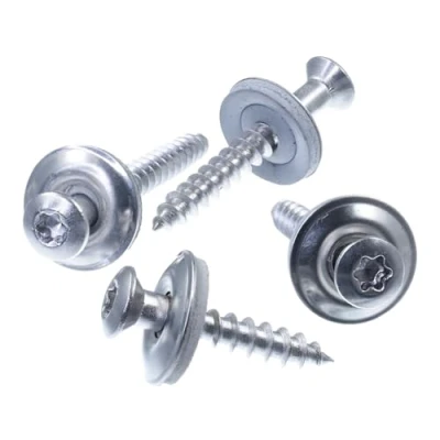 Image de SECCARO Lot de 50 vis étanches 4,5 x 120 mm en acier inoxydable A2 avec rondelle d&#039;étanchéité EPDM 15 TX/six pans creux