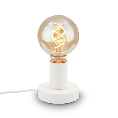 Image de Briloner Lampe de table 1 x E27 max. 10 W avec interrupteur à câble Blanc 100 90 mm 7023 016