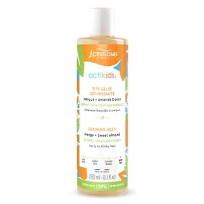 Image de ACTIVILONG Tite Gelée Définissante Actikids Cheveux Bouclés À Crépus Dès 3 ans Amande Douce Et Mangue 98% D&#039;Ingrédients Naturels Vegan Parfum Hypoallergénique Made In France 260ml