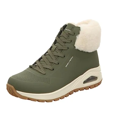 Image de Skechers Uno Rugged Fall Air Bottine Femme, Vert Olive, 36 EU