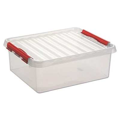 Image de Sunware Q Line boîte de Rangement 25L Transparent Rouge 50 x 40 18 cm