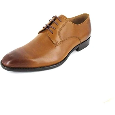 Image de Digel Simon Chaussures d&#039;affaires à lacets en cuir lisse Pour homme basses le bureau Élégantes Uni Bleu foncé Simples et élégantes Classiques,