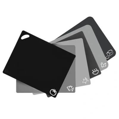 Image de Axer 6 pcs Planches à Découper Plastiques Code Couleur Grande Planche Plastique sans BPA Set Extensible