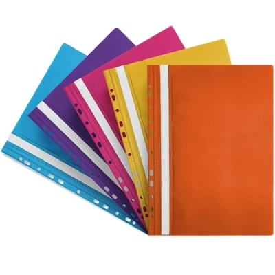 Image de Netuno 5x farde à lamelle perforée multicolore mix A4 dossiers rapides PP avec perforation devis pour école bureau chemise couverture avant transparente lamelles