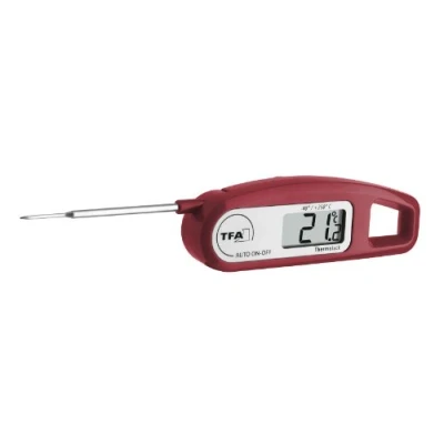 Image de TFA Dostmann Thermo Jack thermomètre Digital à piquer, 30.1047.05, idéal pour contrôler la température (Viande, rôti, Aliments bébés), Polyvalent, Lavable, Rouge