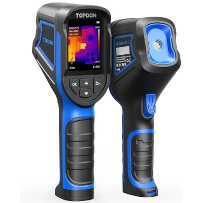 Image de TOPDON Caméra thermique TC004 Mini, Résolution IR 240x240, 15 Heures d&#039;Autonomie, 20C à 450C, 25Hz, Alertes de Température Auto, pour l&#039;entretien la maison, l&#039;inspection des fuites, CVC