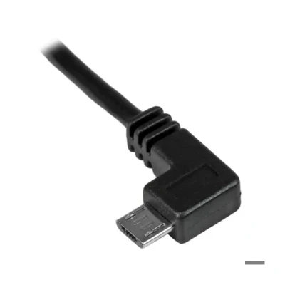 Image de StarTech.com Câble USB vers Micro coudé à angle gauche de 50 cm 0,25 mm² M/M Noir Neuf