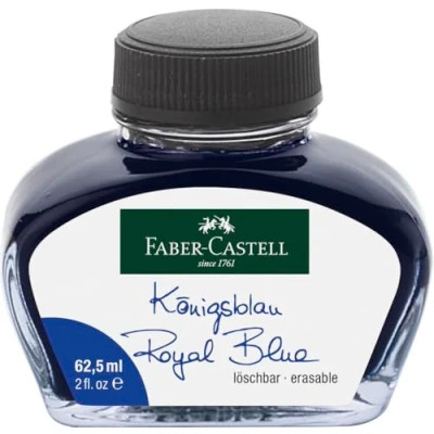 Image de Faber Castell 148701 Verre à encre pour instruments d&#039;écriture avec convertisseur, bleu royal, 62,5 ml, 1 pièce