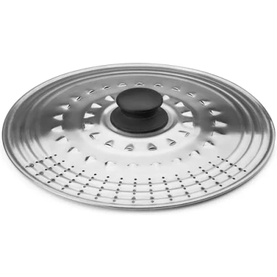 Image de Ibili 714243 Couvercle à usage multiple 36 38 40 42 cm en Inox (avec trous), Argent
