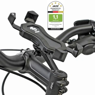 Image de NC 17 Connect 3D Support Universel pour vélo, Moto/# 1/Smartphone et Housse iPhone, Galaxy/Support Navigation/Support téléphone Portable/Guidon Montage/Noir
