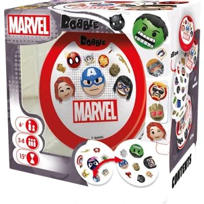 Image de Asmodee Dobble Marvel Emoji Jeu de Cartes À partir 6 Ans 2 à 8 Joueurs Temps 15 Minutes