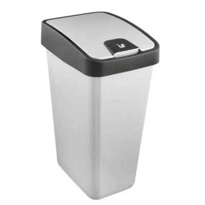Image de keeeper Poubelle Premium avec couvercle basculant, Soft Touch, 45 l, Magne, Argent